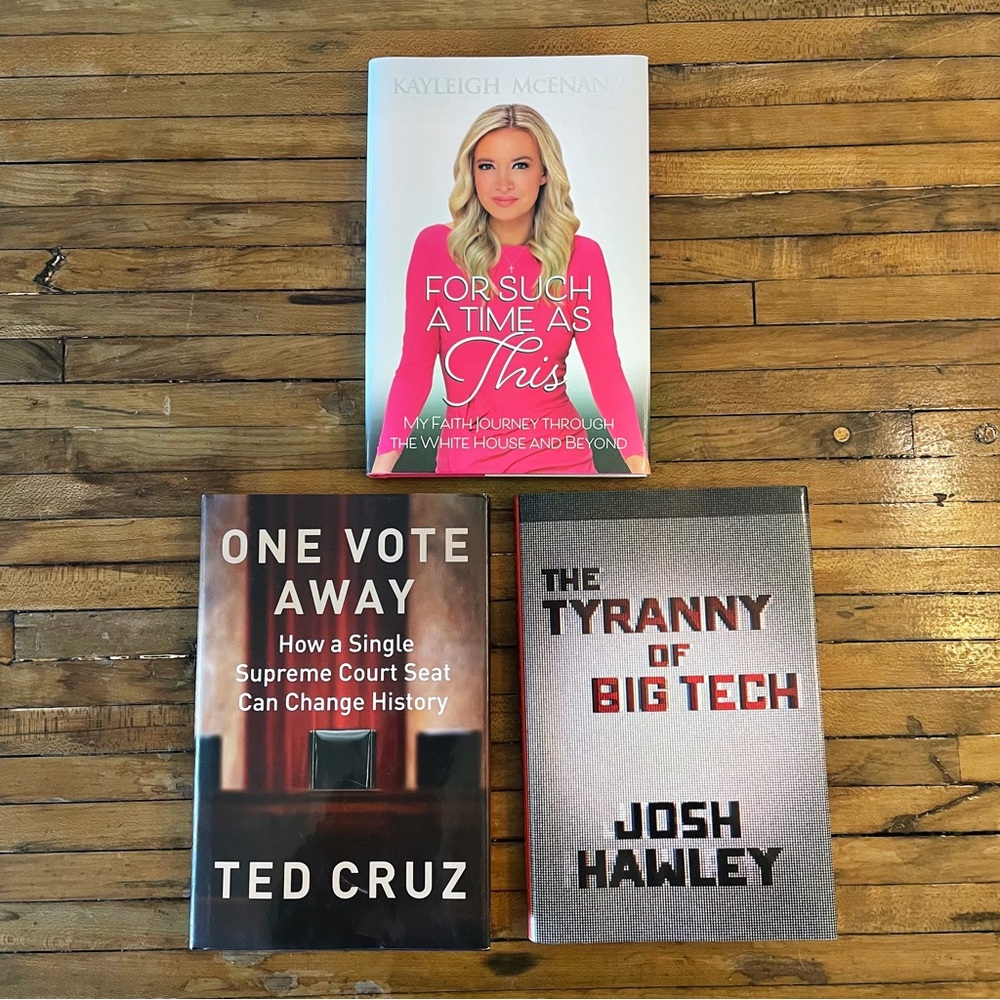Bundle of 3 Hardcover Books by Kayleigh McKenany, Ted Cruz, and Josh Hatley